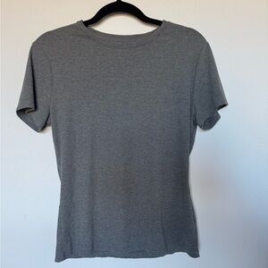 Nine West Charcoal Soft Spun Short Sleeve Tee- Large